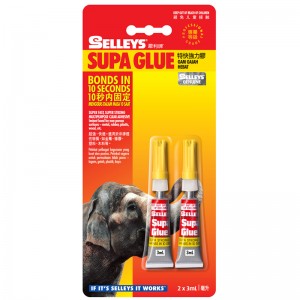 SELLEYS Supa Glue 2 x 3mL Blister pack 
